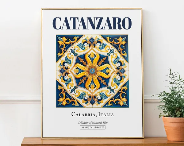 Catanzaro Calabria Italy Minimalist Travel Poster