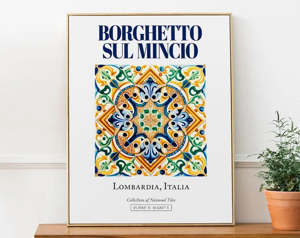 Borghetto Sul Mincio Italy Folk Traditional Art Print