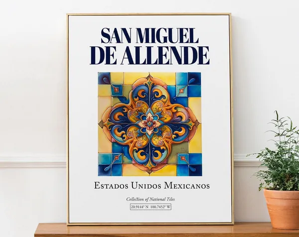 San Miguel De Allende Mexico Traditional Tile Art Print