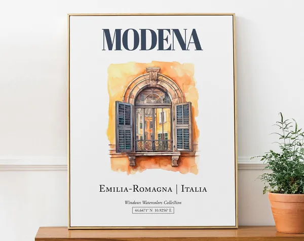 Modena Emilia-Romagna Italia Travel Poster