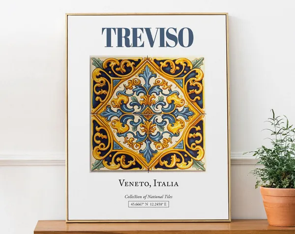 Treviso Veneto Italy Maiolica Tile Art Print