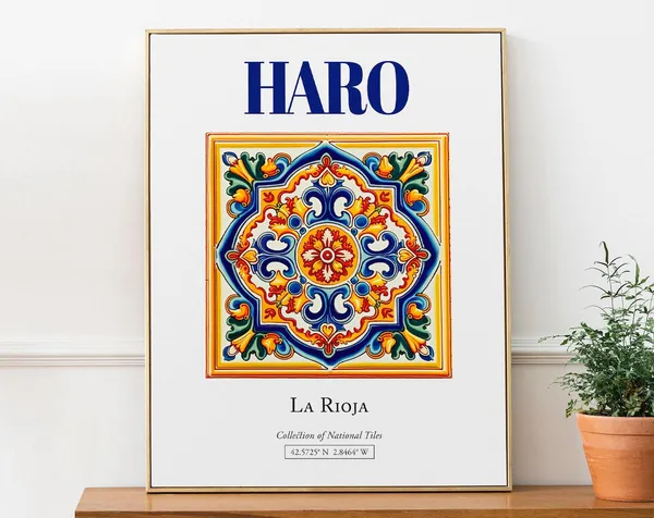 Haro La Rioja Spain Traditional Tile Travel Poster
