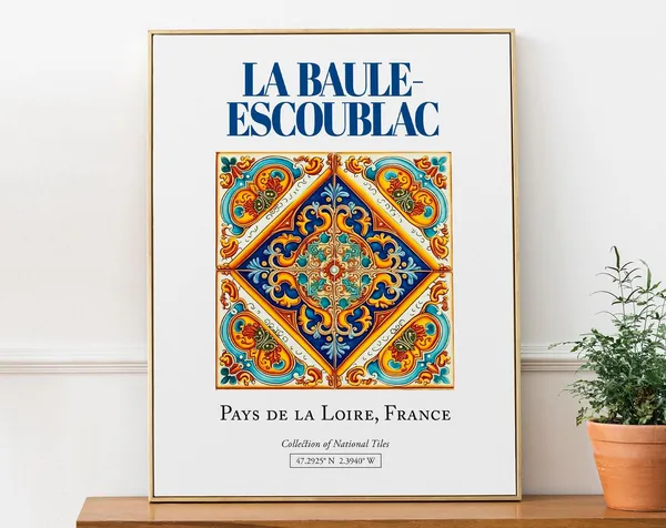 La Baule-Escoublac France Traditional Tile Art Print