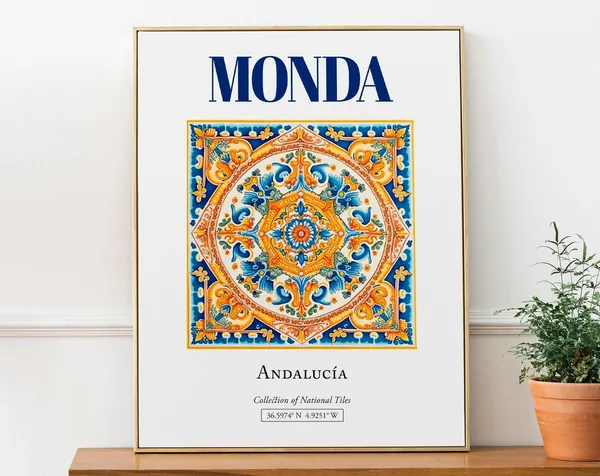 Monda Andaluca Spain Traditional Tile Travel Poster