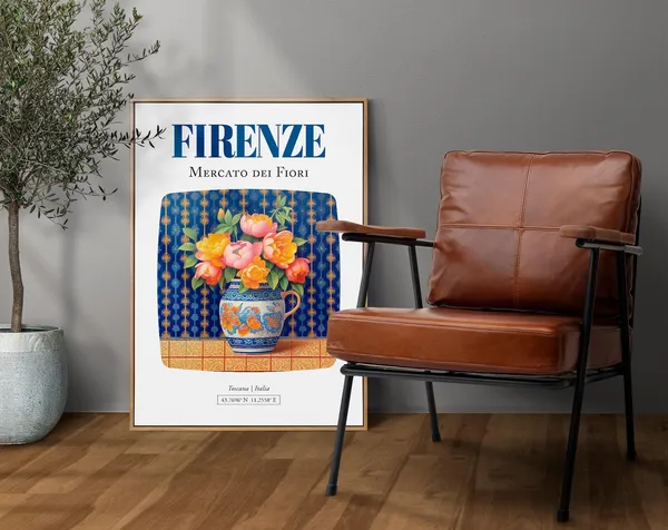 Firenze Toscana Italia Mercato Dei Fiori Art Print