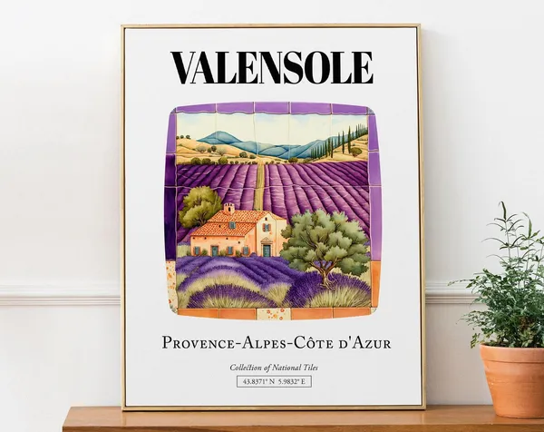 Valensole Provence Lavender Fields Travel Poster