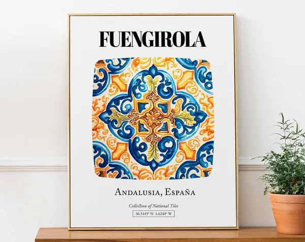 Fuengirola Andalusia Spain Tile Pattern Art Print