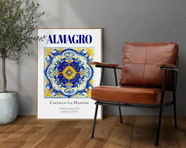 Almagro Castillala Mancha Spain Minimalist Travel Poster