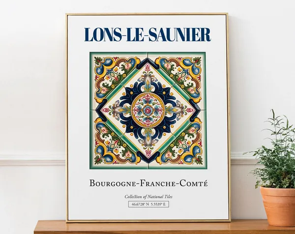 Lonslesaunier Bourgognefranchecomt France Travel Poster