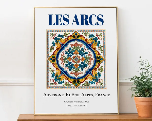 Les Arcs, France Minimalist Travel Poster