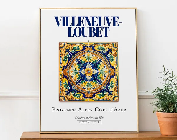 Villeneuve-Loubet Provence-Alpes-Cote D'Azur Minimalist Poster