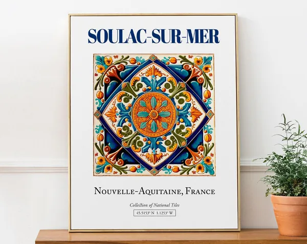 Soulac-sur-Mer France Minimalist Travel Poster
