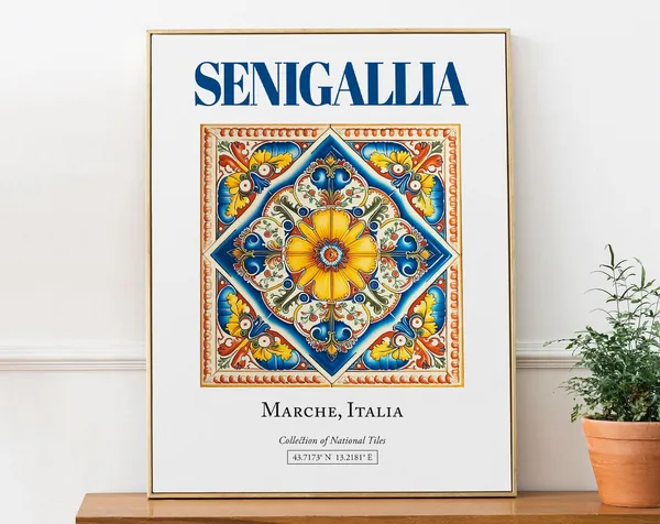 Senigallia Marche Italy Traditional Maiolica Tile Poster