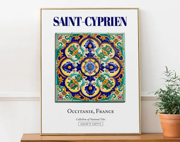Saint-Cyprien Occitanie France Travel Poster