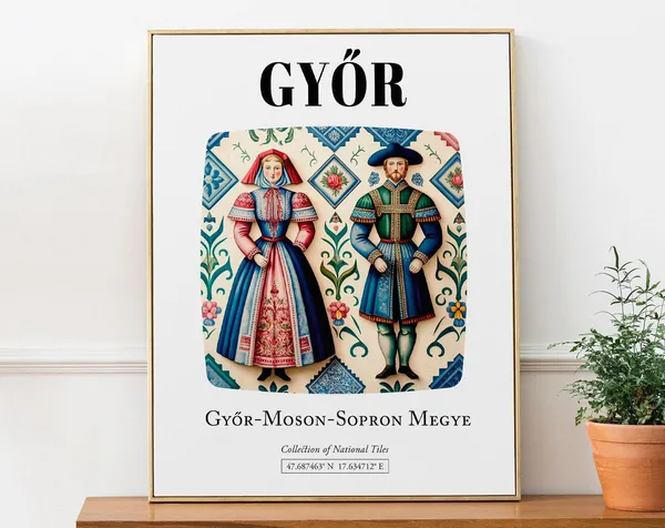 Gyr Hungary Traditional Costumes Art Print