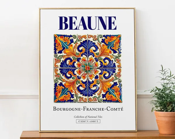 Beaune Bourgogne-Franche-Comté France Travel Poster