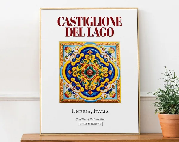 Castiglione Del Lago Umbria Italy Travel Poster