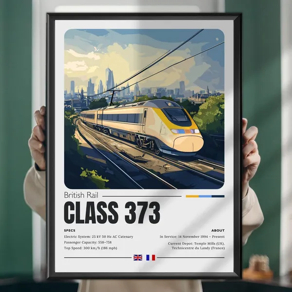 Class 373 Bullet Train Railway Art Print