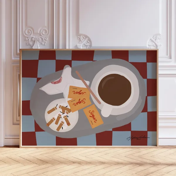 Cafe Still Life Print, MCM Kitchen Art