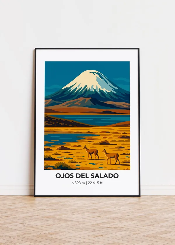 Ojos Del Salado Mountain Landscape Art Print