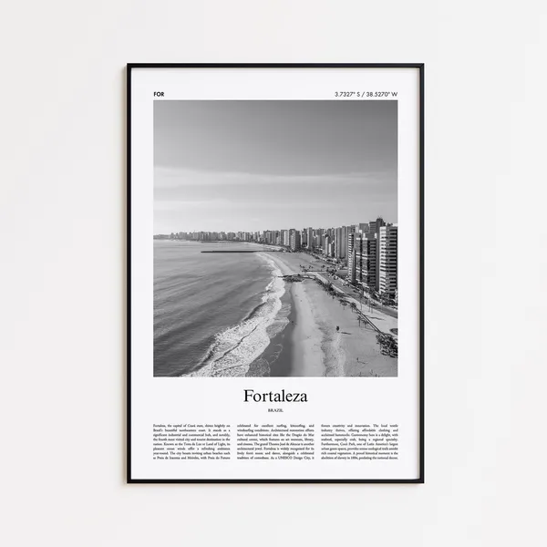 Fortaleza Black And White Photo Wall Art Print