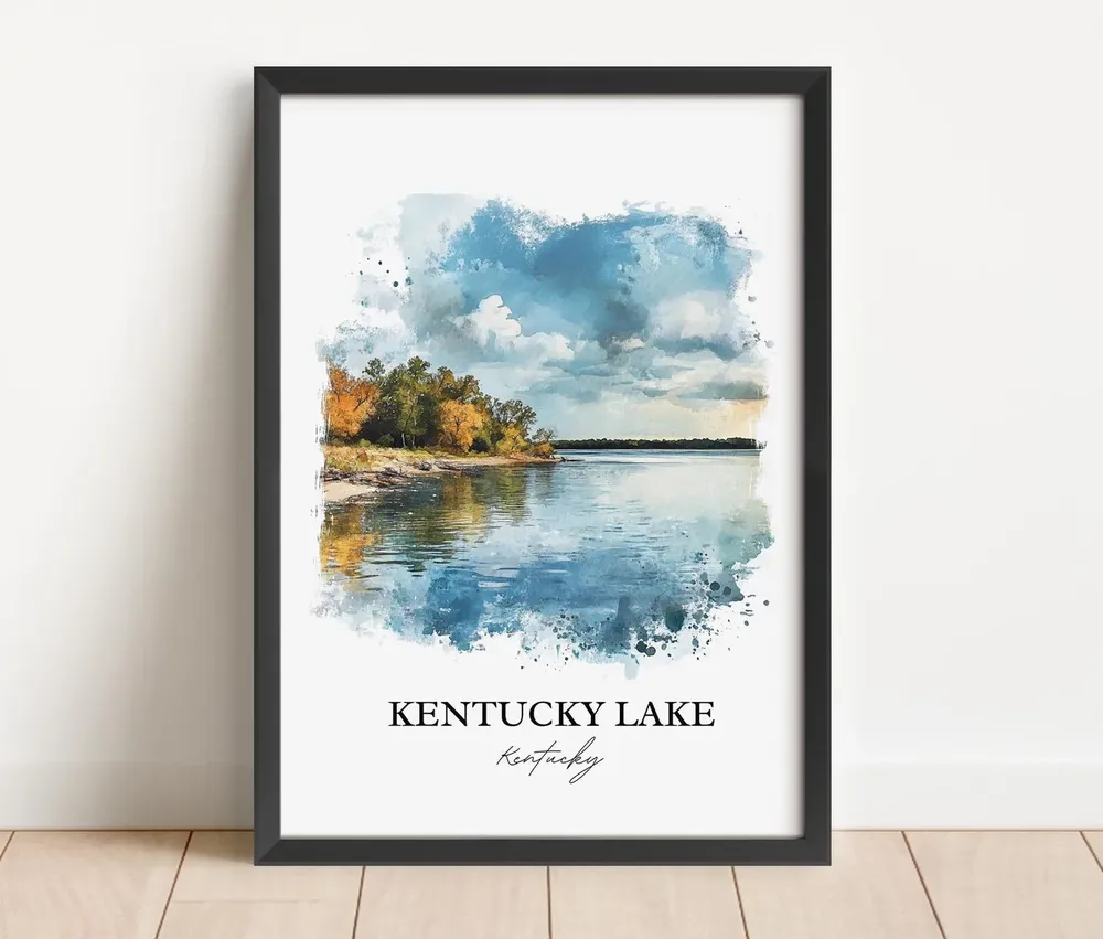 Kentucky Lake Travel Poster, Grand Rivers KY Watercolor - Image 2