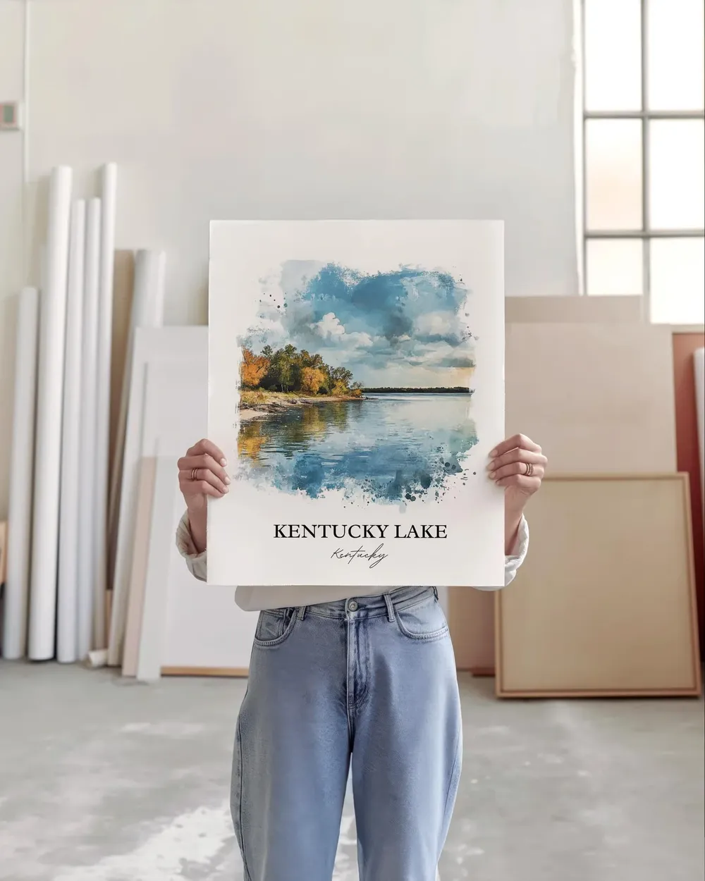 Kentucky Lake Travel Poster, Grand Rivers KY Watercolor - Image 3