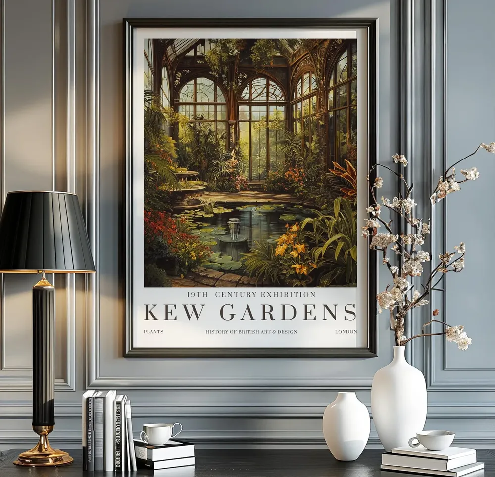 William Morris Print Kew Gardens London Poster Vintage Wall Art Floral