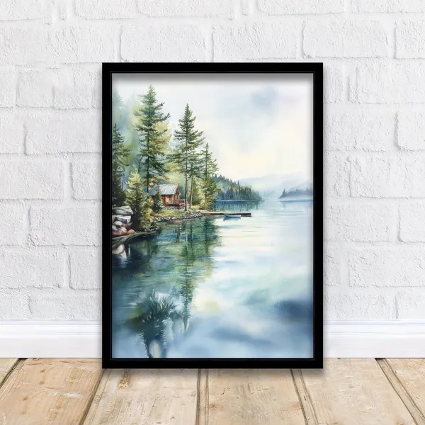 Muskoka Watercolor Painting Ontario Canada Art Print