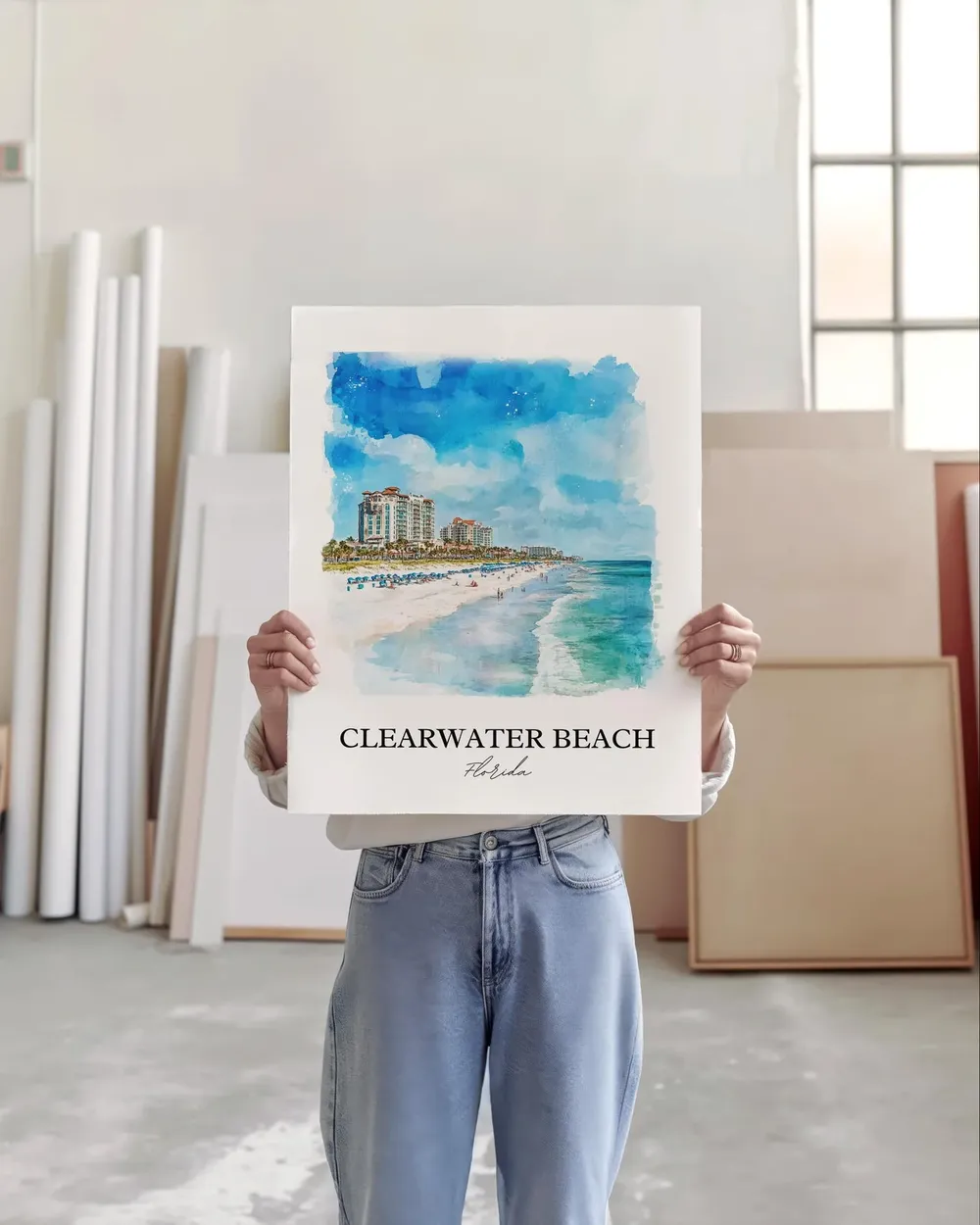 Clearwater Beach Watercolor Travel Poster, Florida - Image 4