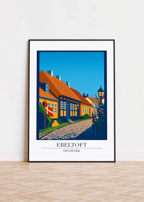 Ebeltoft Denmark Modern Art Print