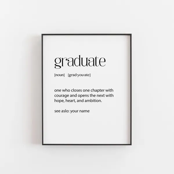 Personalised Graduate Definition Print, Minimalist