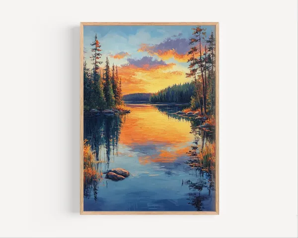 Algonquin Provincial Park Travel Poster, Ontario Canada