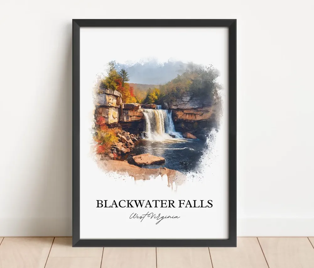 Blackwater Falls West Virginia Travel Poster - Image 2