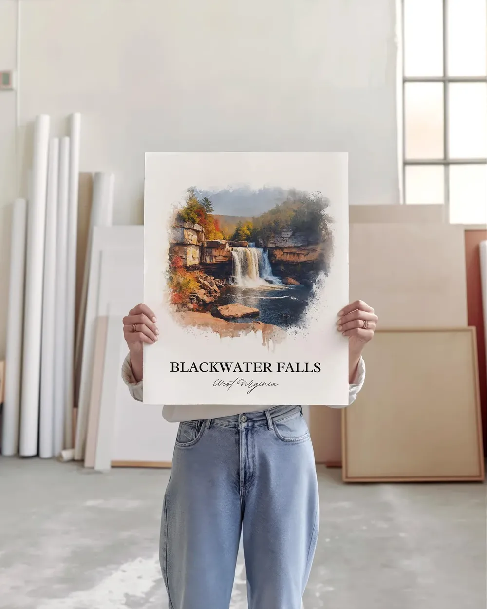 Blackwater Falls West Virginia Travel Poster - Image 5