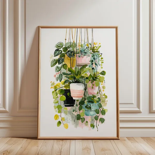 Hanging Plant Botanical Wall Decor Art Print