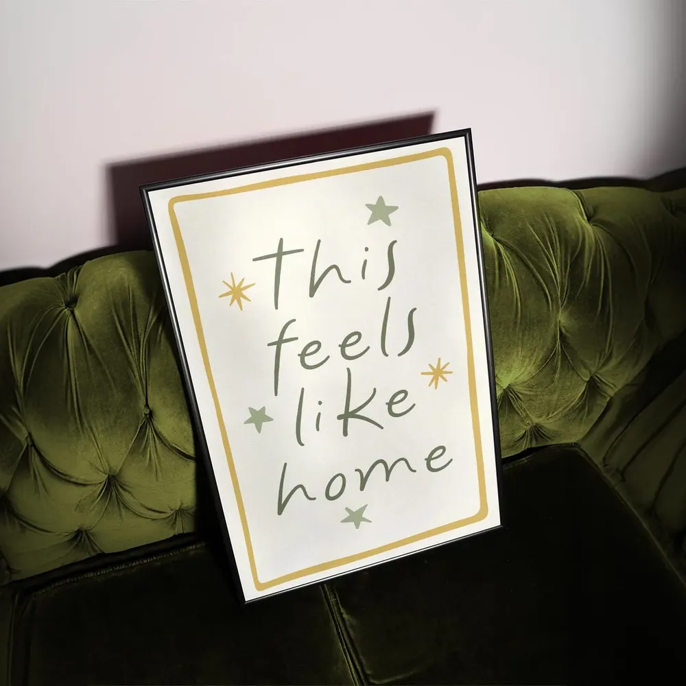 This Feels Like Home Whimsical Typography Art Print - Image 2
