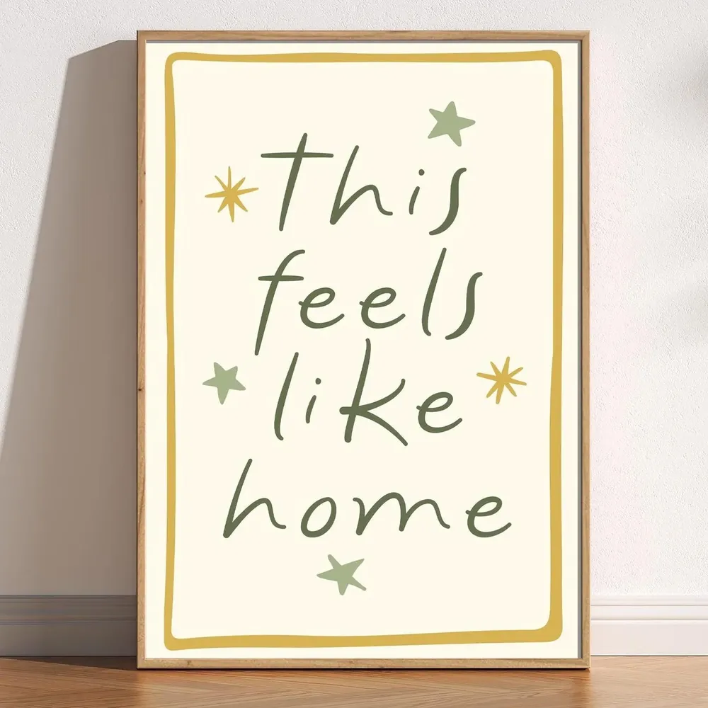 This Feels Like Home Whimsical Typography Art Print