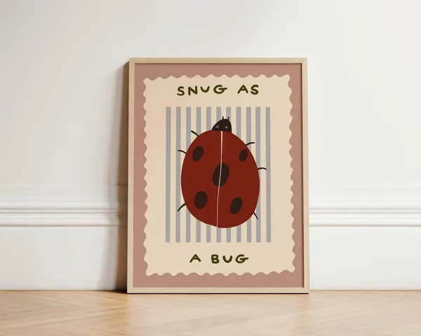 Lady Bird Print, Eclectic Nursery Wall Art