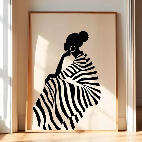 African Essence Art Print, Modern Black Women