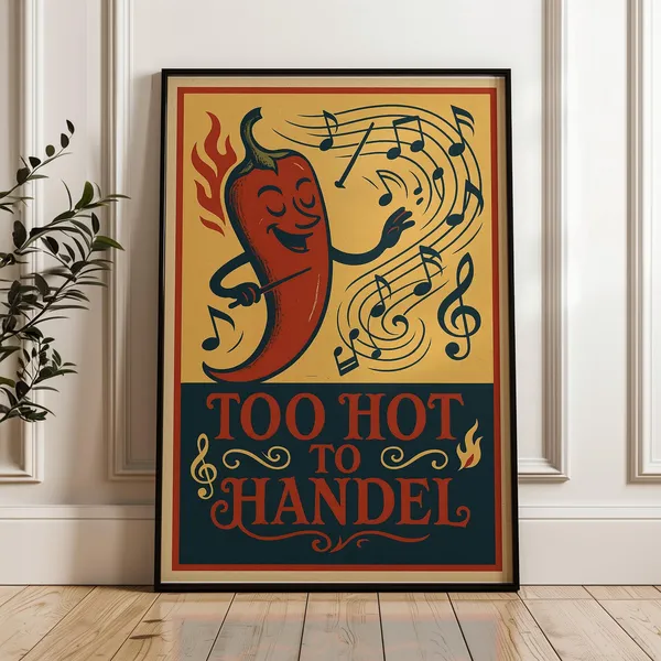 Funny Hot Pepper Pun Retro Kitchen Art Print
