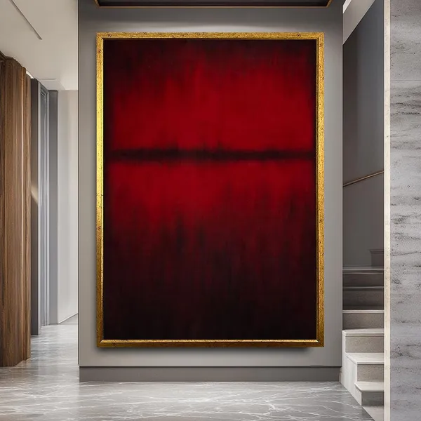 Rothko-Style Deep Red Color Field Art Print