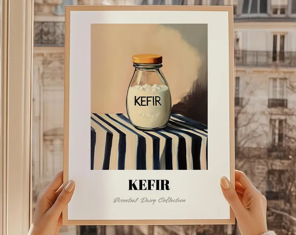 Kefir Pantry Decor Kitchen Art Print
