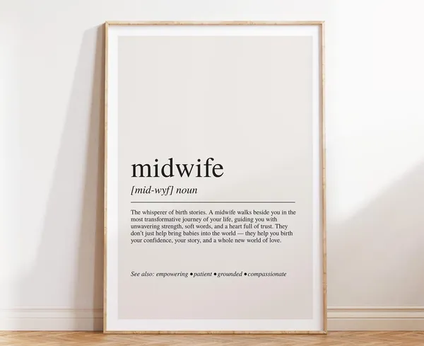 Midwife Empowering Birth Professional Wall Art Print