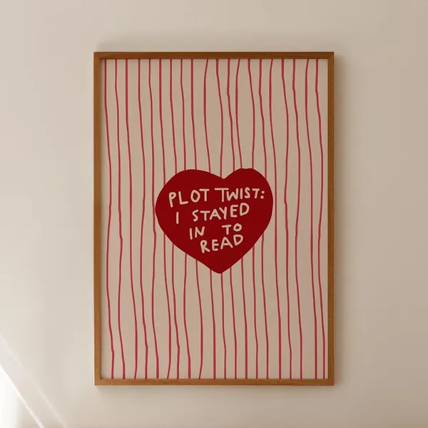 Funny Reading Plot Twist Book Lover Poster Print
