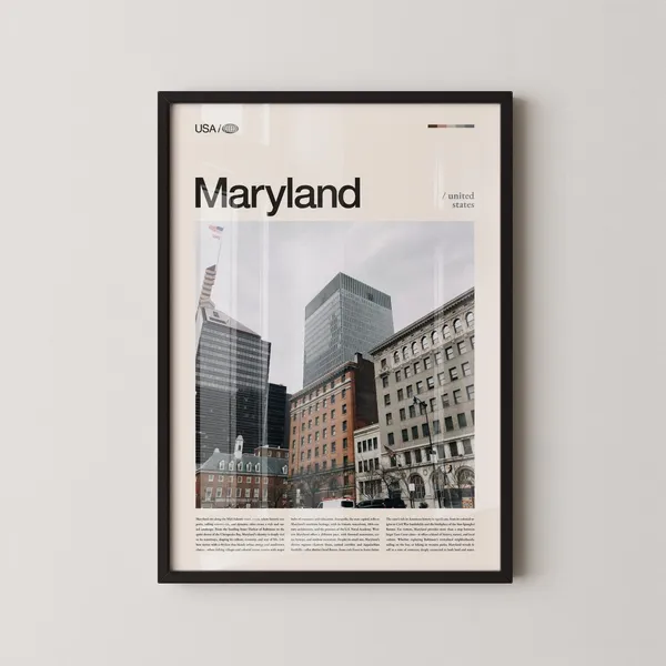 Maryland Chesapeake Bay Landscape Travel Poster