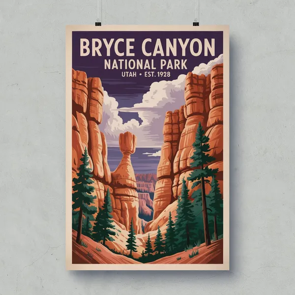 Bryce Canyon National Park Utah Landscape Poster