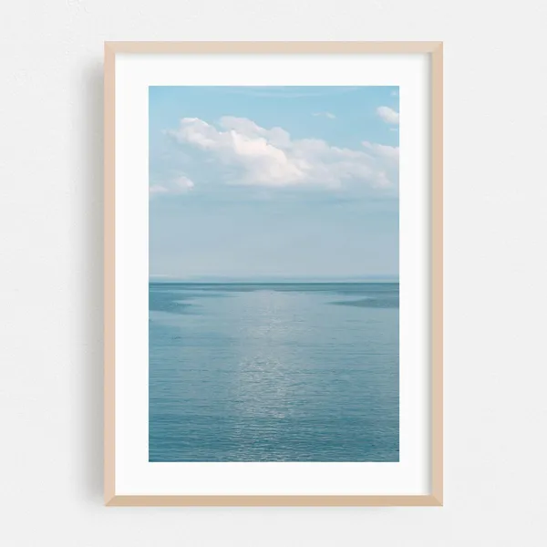 Maine Ocean Minimalist Coastal Home Decor Art Print