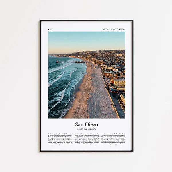 San Diego Real Photo Travel Poster, United States
