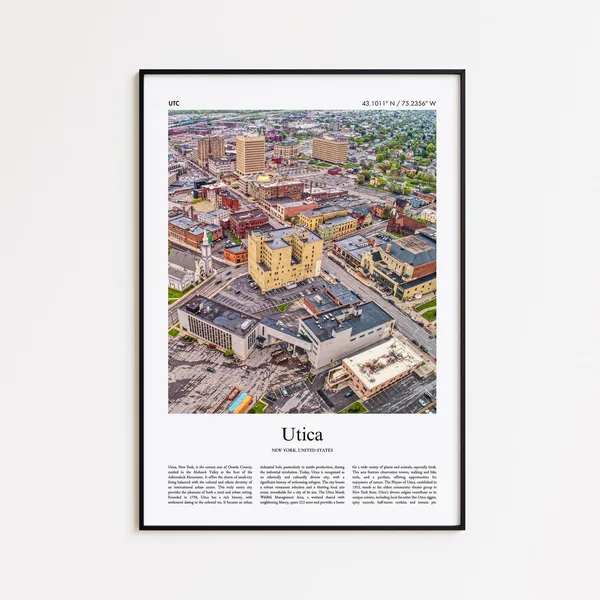 Utica Color Print Travel Poster, New York City